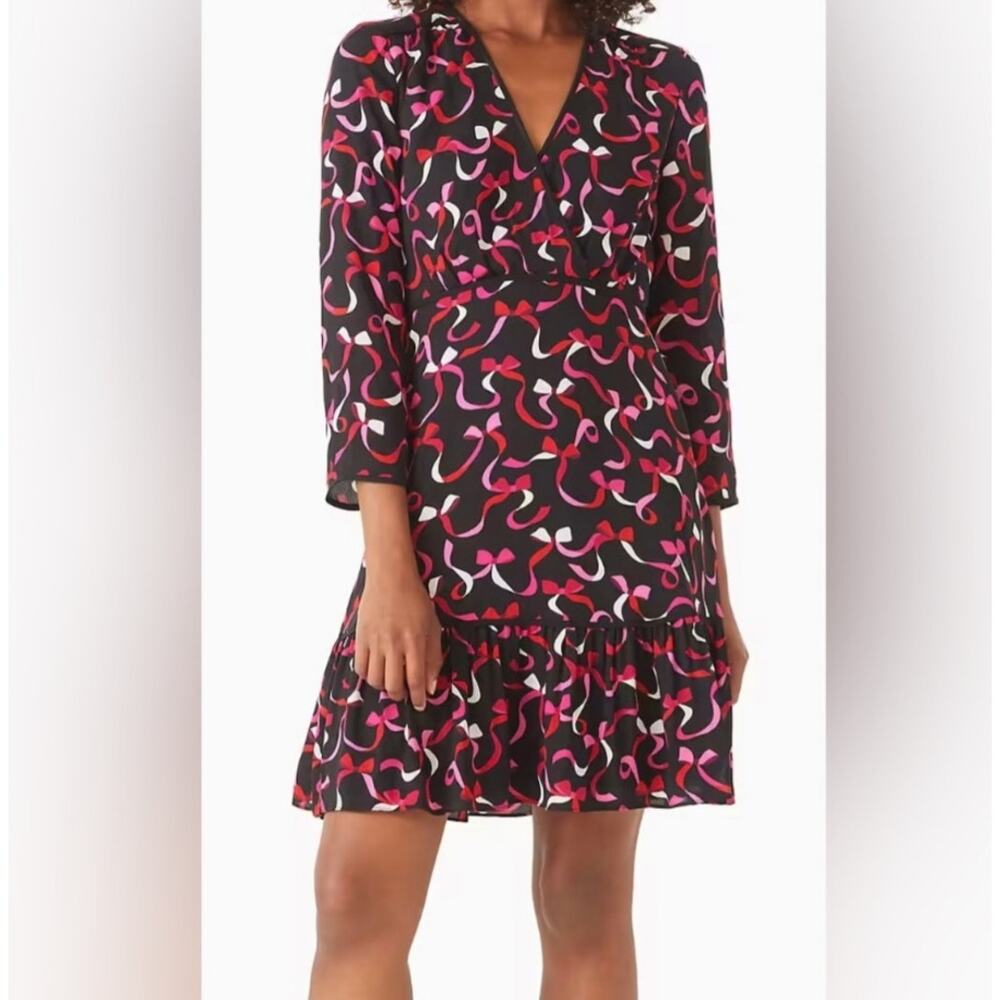 Kate Spade New York Ribbon Midi Dress Lined Zip Closure Womens Size 2